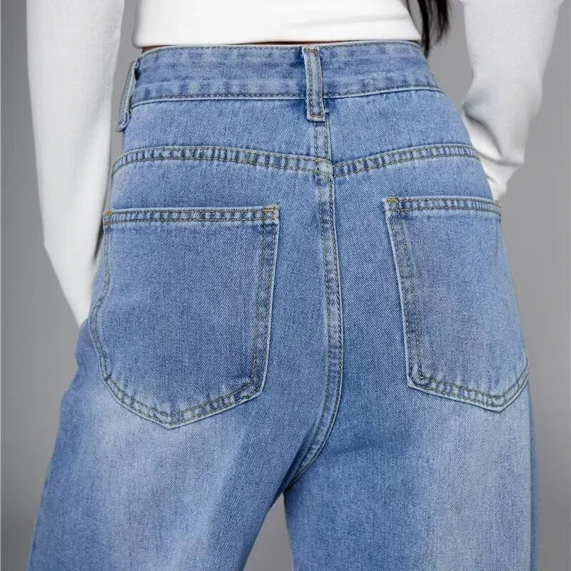 RetroCore Wide-Leg Vintage Denim Jeans
