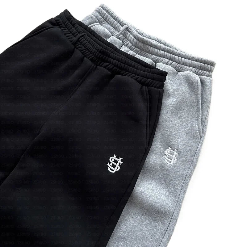 Y2K Embroidered Wide-Leg Street Joggers