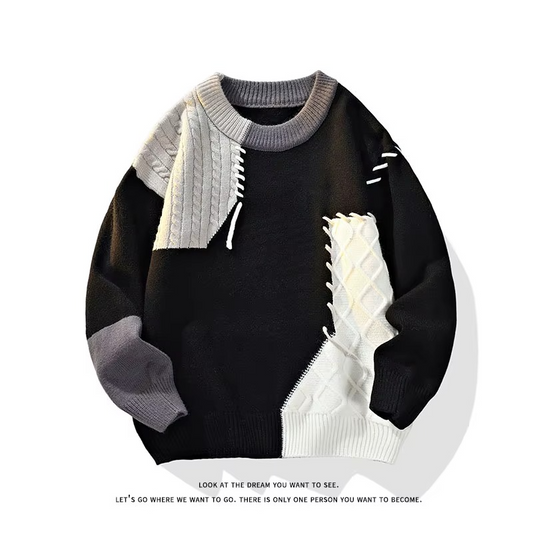 Elysian Knit Luxe Patchwork Sweater