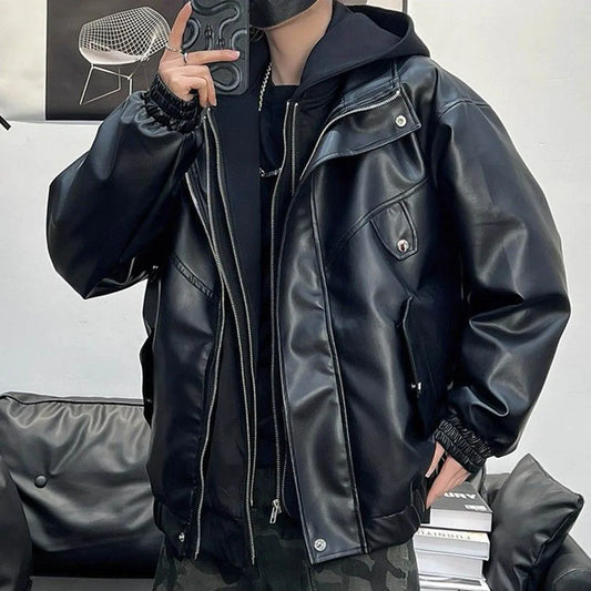 Vanguard PU Leather Street Biker Jacket