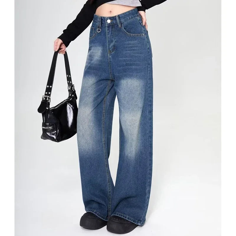 RetroCore Wide-Leg Vintage Denim Jeans