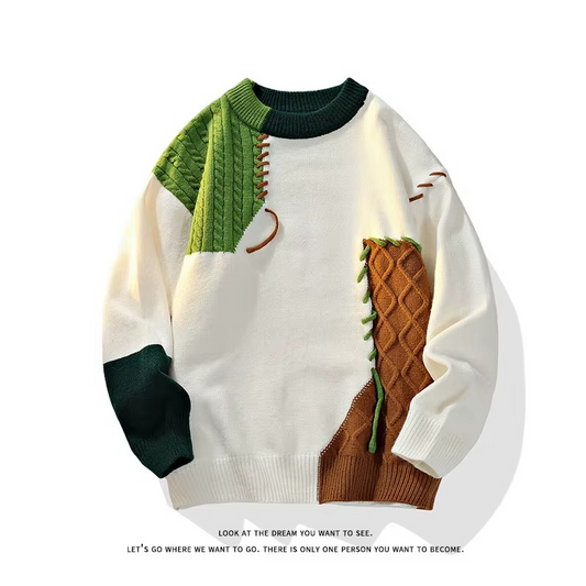 Elysian Knit Luxe Patchwork Sweater