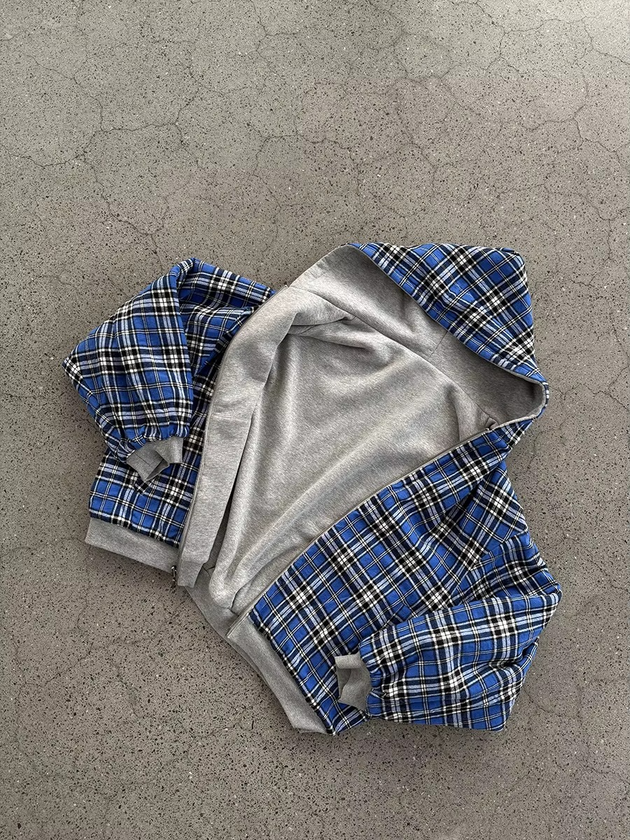 DualForm Luxe Reversible Plaid Hoodie