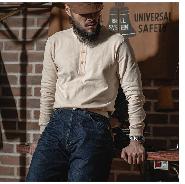 Bronson Heritage 350G Heavyweight Henley