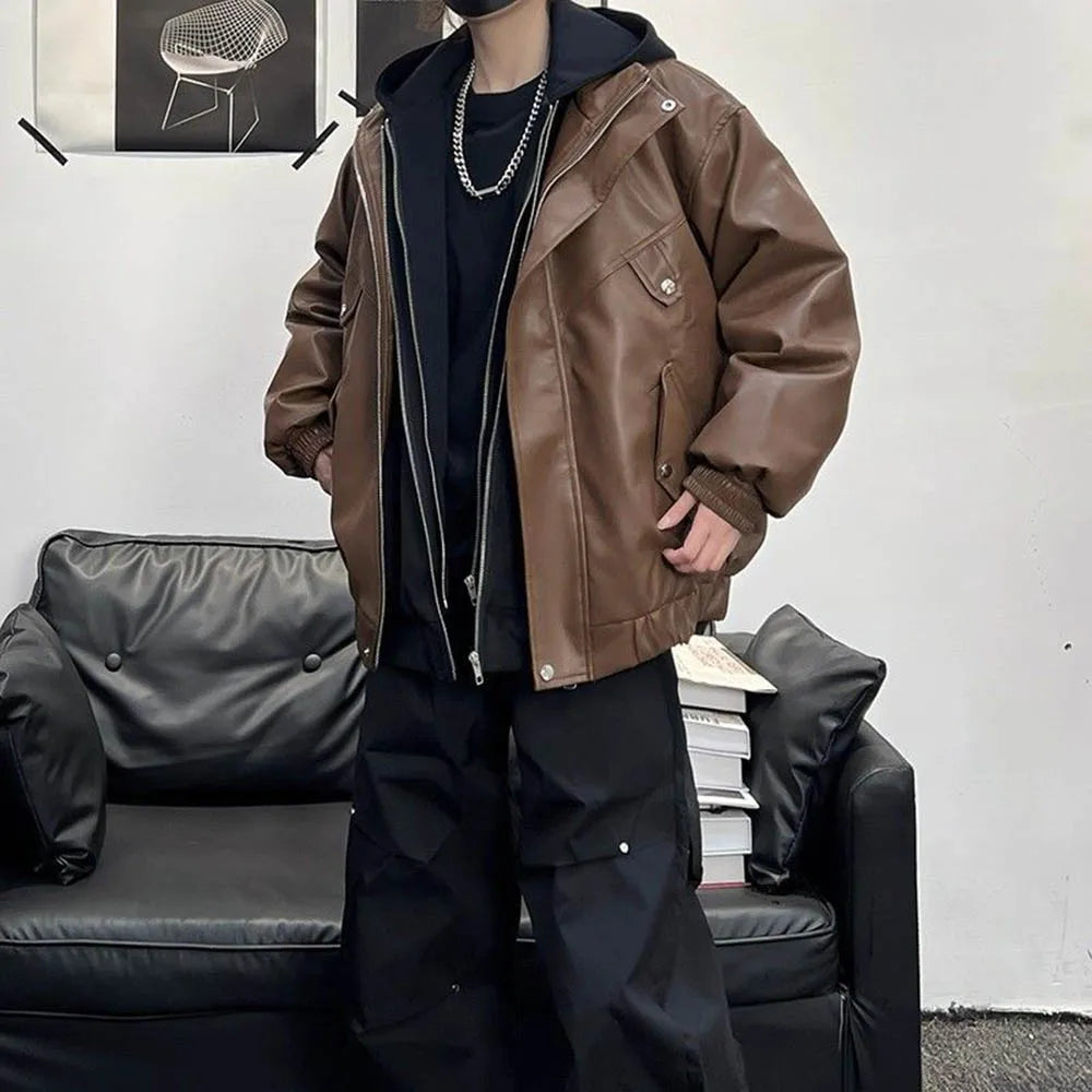Vanguard PU Leather Street Biker Jacket