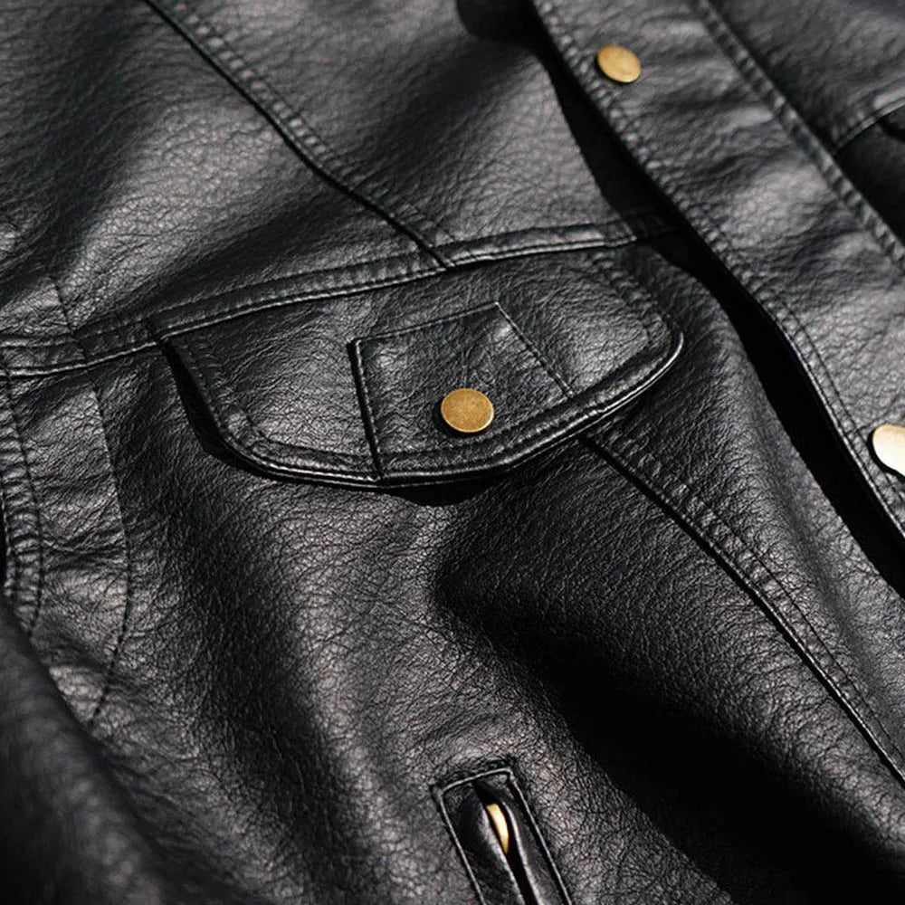 AetherWave Loose PU Street Jacket