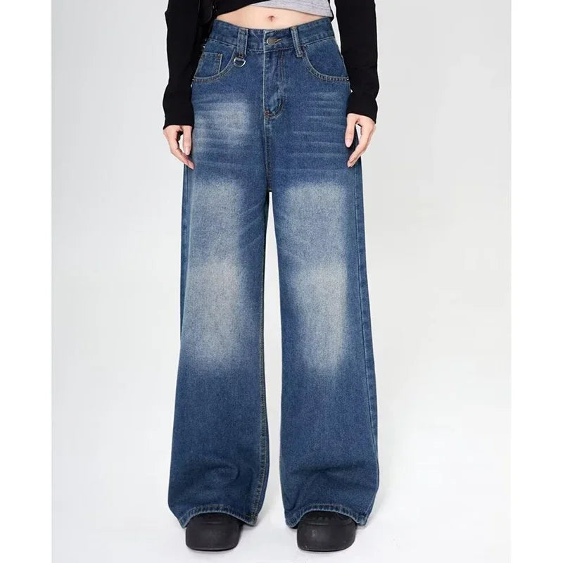 RetroCore Wide-Leg Vintage Denim Jeans