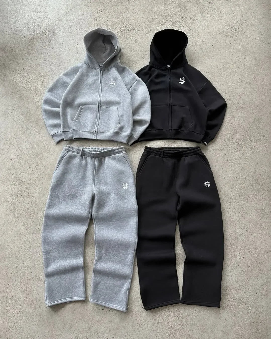 Y2K Embroidered Wide-Leg Street Joggers