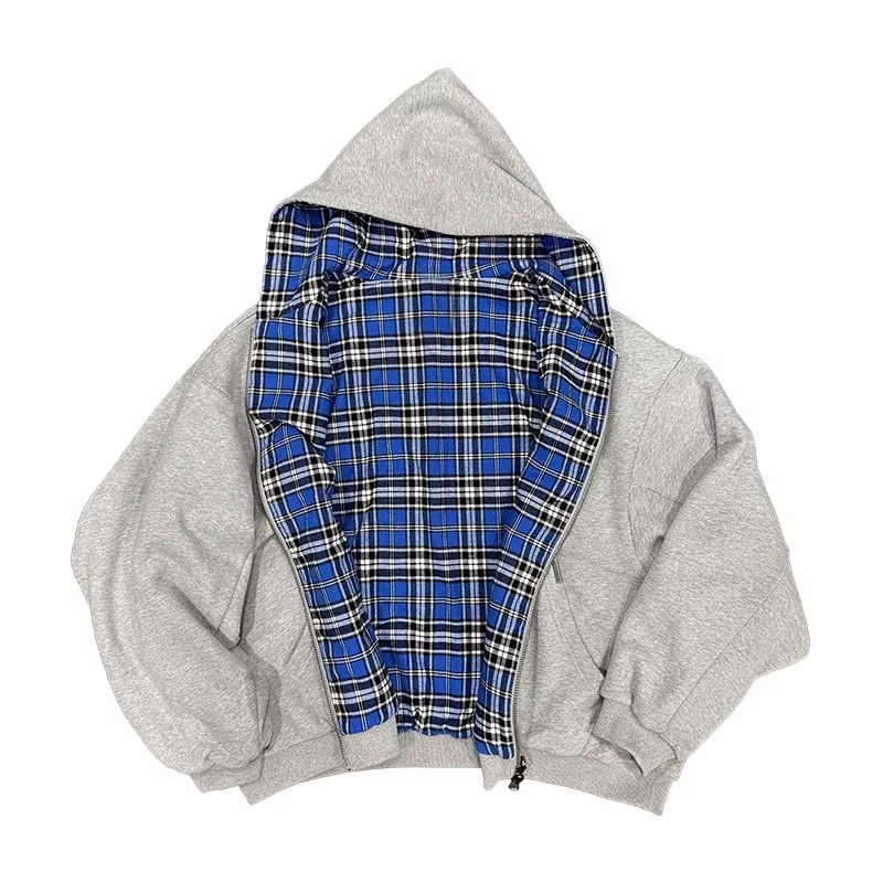 DualForm Luxe Reversible Plaid Hoodie