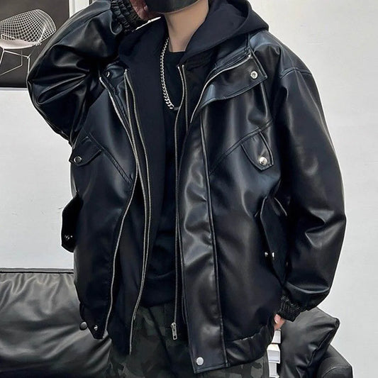 Vanguard PU Leather Street Biker Jacket