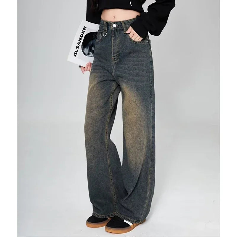 RetroCore Wide-Leg Vintage Denim Jeans