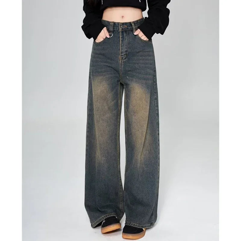 RetroCore Wide-Leg Vintage Denim Jeans