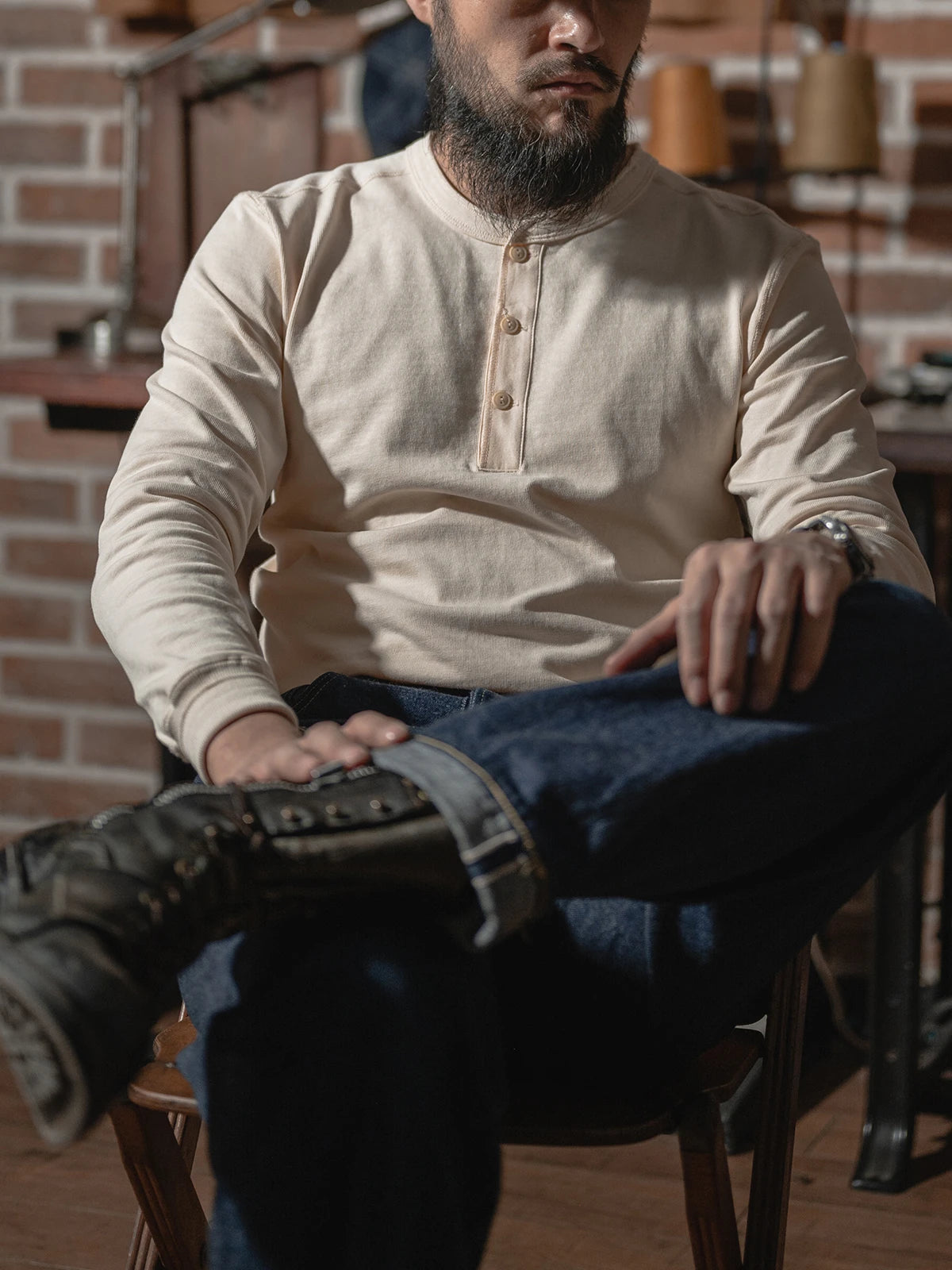 Bronson Heritage 350G Heavyweight Henley