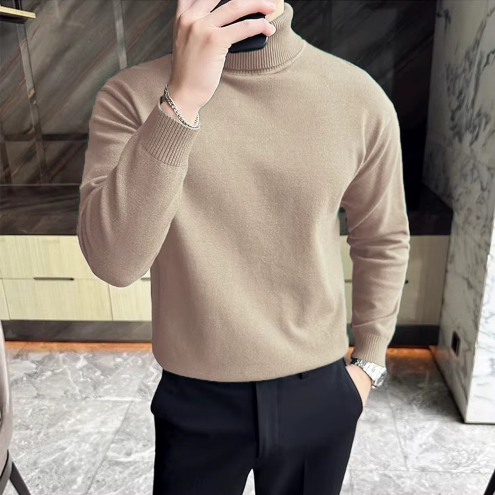 SeoulCore Fleece Knit Turtleneck Sweater