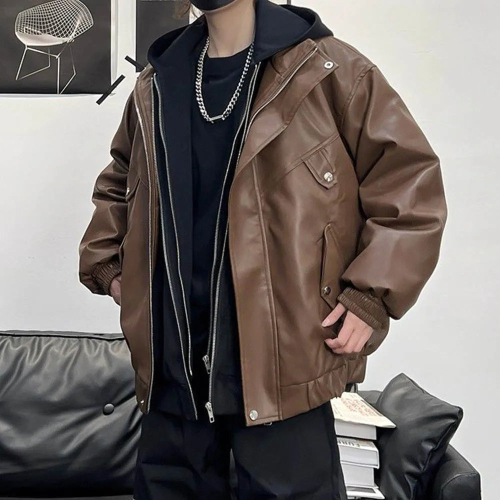 Vanguard PU Leather Street Biker Jacket