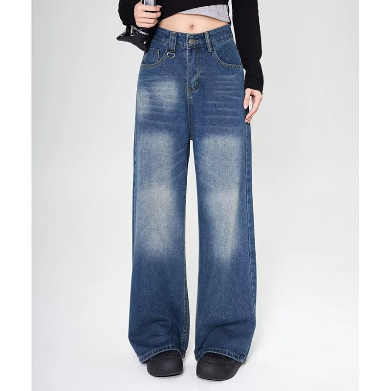 RetroCore Wide-Leg Vintage Denim Jeans