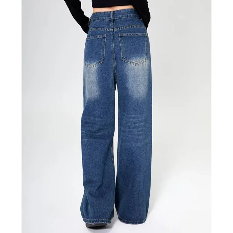 RetroCore Wide-Leg Vintage Denim Jeans
