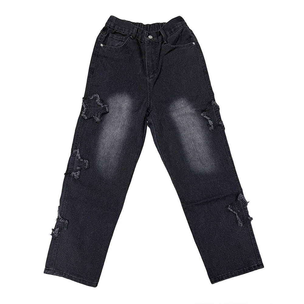 StarSplice Y2K Patchwork Tassel Jeans