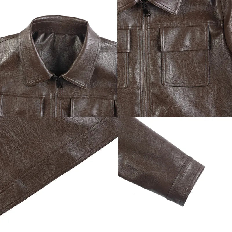Velaro Luxe Slim PU Moto Jacket