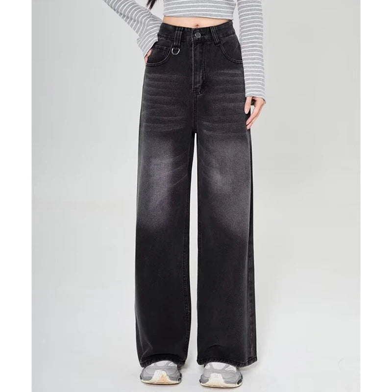 RetroCore Wide-Leg Vintage Denim Jeans