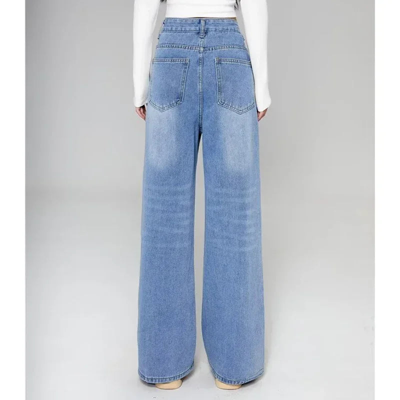 RetroCore Wide-Leg Vintage Denim Jeans