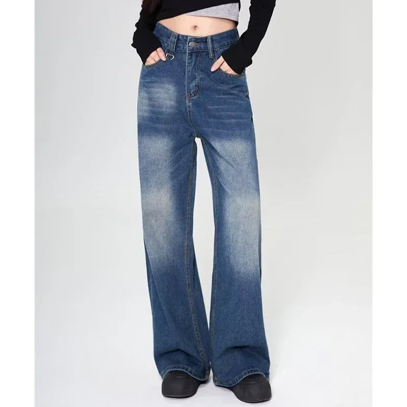 RetroCore Wide-Leg Vintage Denim Jeans
