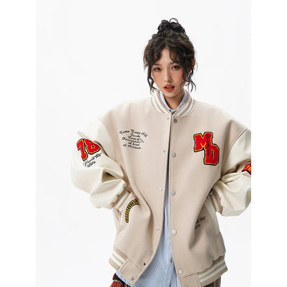 Echelon Embroidered Varsity Leather Jacket