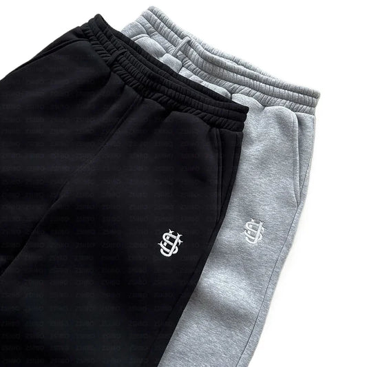 Y2K Embroidered Wide-Leg Street Joggers