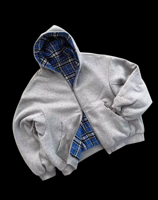 DualForm Luxe Reversible Plaid Hoodie