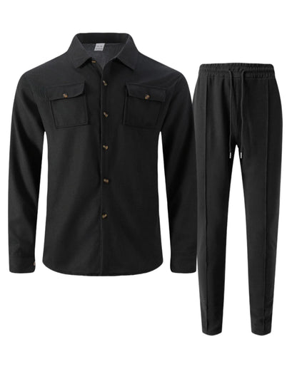 UrbanEase Padded Streetwear Two-Piece Set
