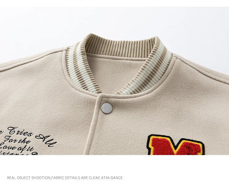 Echelon Embroidered Varsity Leather Jacket