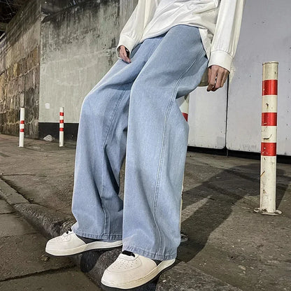 Korean Luxe Wide-Leg Street Jeans 2025