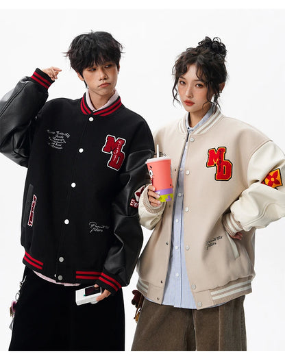 Echelon Embroidered Varsity Leather Jacket