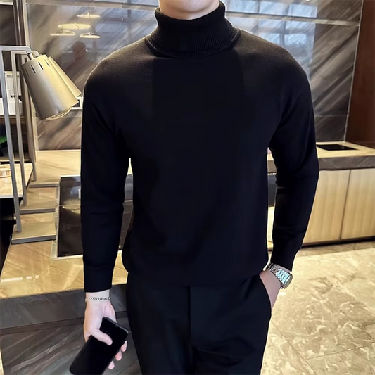 SeoulCore Fleece Knit Turtleneck Sweater