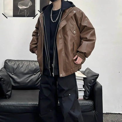 Vanguard PU Leather Street Biker Jacket