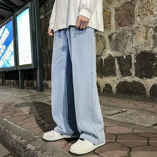 Korean Luxe Wide-Leg Street Jeans 2025