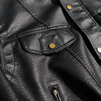 AetherWave Loose PU Street Jacket