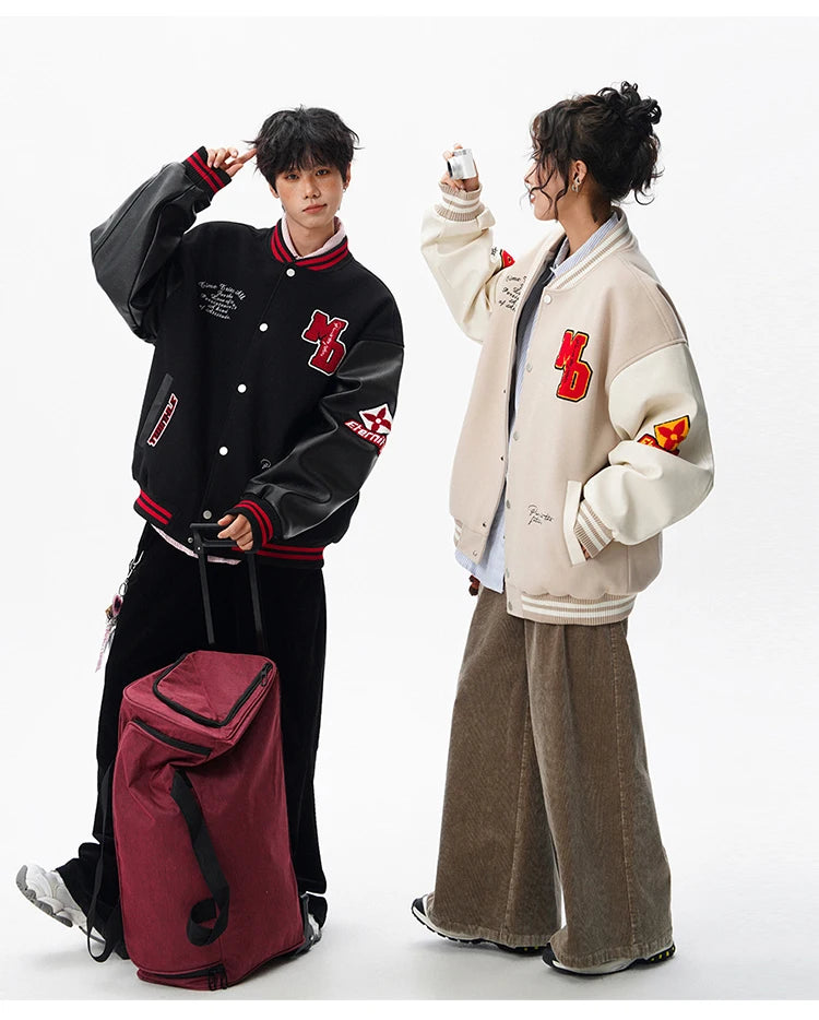 Echelon Embroidered Varsity Leather Jacket