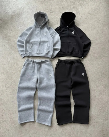 Y2K Embroidered Wide-Leg Street Joggers