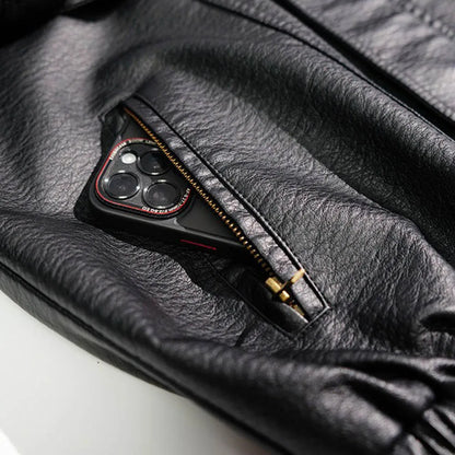 AetherWave Loose PU Street Jacket