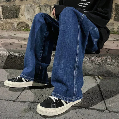 Korean Luxe Wide-Leg Street Jeans 2025