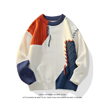 Elysian Knit Luxe Patchwork Sweater