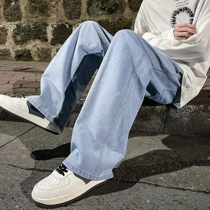 Korean Luxe Wide-Leg Street Jeans 2025