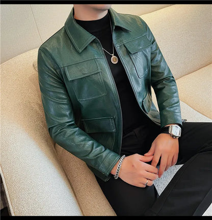Velaro Luxe Slim PU Moto Jacket