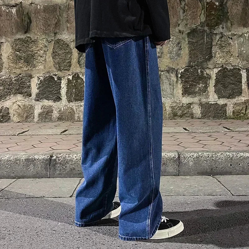 Korean Luxe Wide-Leg Street Jeans 2025