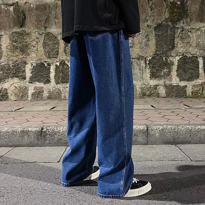 Korean Luxe Wide-Leg Street Jeans 2025