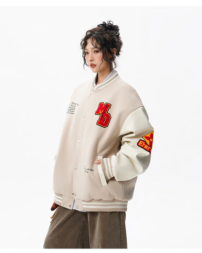 Echelon Embroidered Varsity Leather Jacket