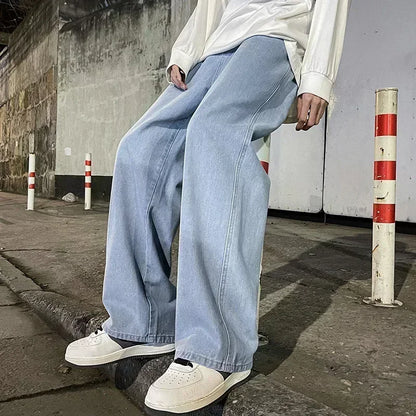 Korean Luxe Wide-Leg Street Jeans 2025