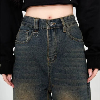 RetroCore Wide-Leg Vintage Denim Jeans