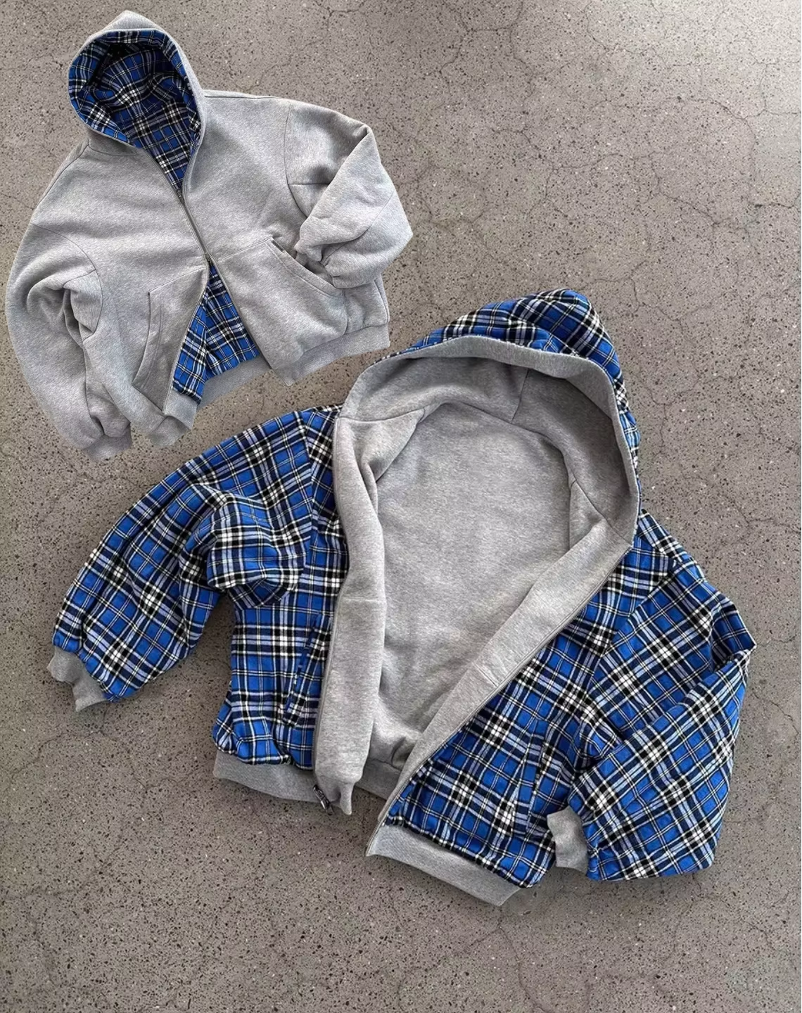 DualForm Luxe Reversible Plaid Hoodie